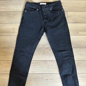 NEW Topman Men's Stretch Skinny Black Denim 30x32
